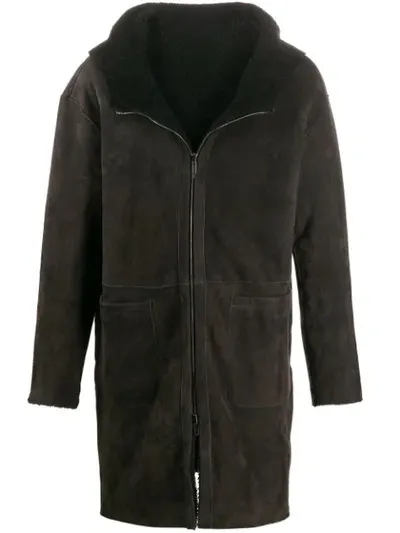 Salvatore Santoro Hooded Coat In Grey