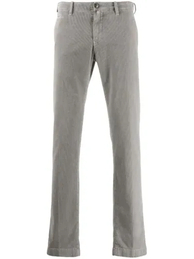 Jacob Cohen Regular-fit Corduroy Trousers In Grey