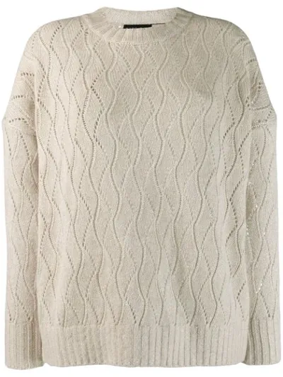 Etro Metallic Threading Jersey In Neutrals