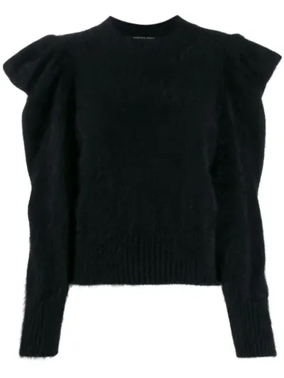 Antonino Valenti Ruffle Long-sleeve Top In Black