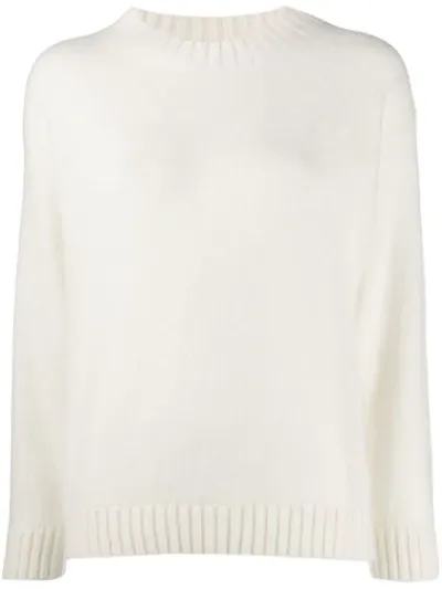 Laneus Regular-fit Crew-neck Jumper In White