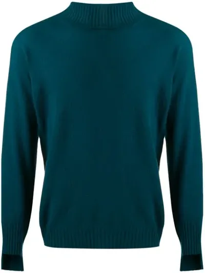 Maison Flaneur Roll Neck Sweater In Blue