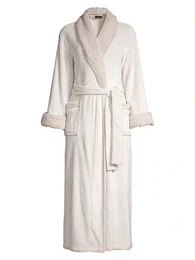 Natori Faux-shearling Sherpa Robe In Bone