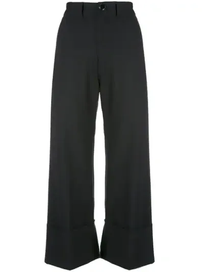 Sea Cropped Flared Trousers In Navy