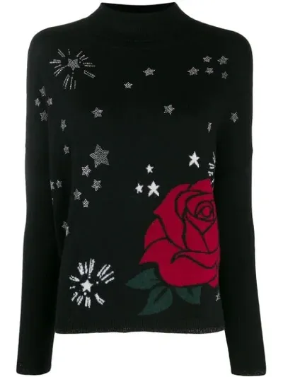 Liu •jo Star-studded Jumper In Black