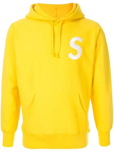 Supreme Logo Hoodie In Yellow