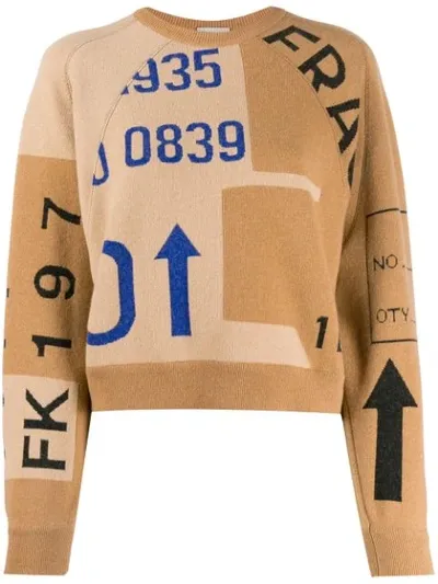 Mrz Knitted Sweatshirt In Beige