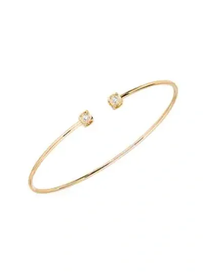 Dinh Van Women's Le Cube 18k Yellow Gold & Diamond Open Bangle Bracelet