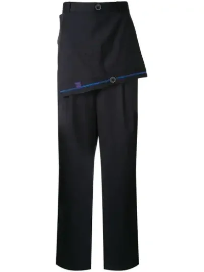 Necessity Sense Dobby Layered Suit Trousers In Blue