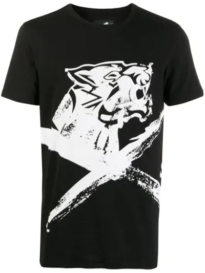 Plein Sport Graphic Print T-shirt In Black