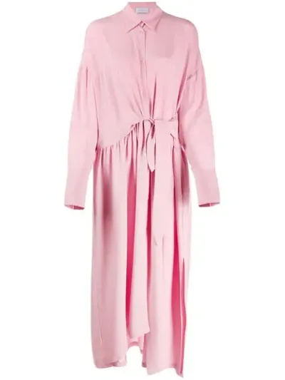 Christian Wijnants Maxi Shirt Dress In Pink