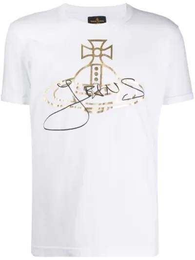 Vivienne Westwood Anglomania Logo Print T-shirt In White