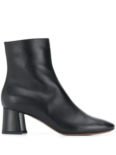 L'autre Chose Black Leather Ankle Boots