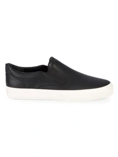 Vince Men's Perkins Slip-on Leather Sneakers In Black