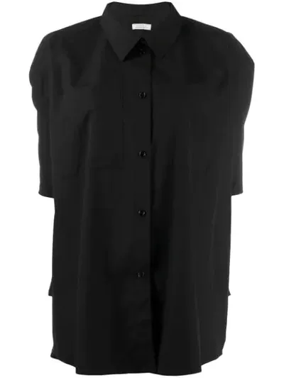 Nina Ricci Oversized Short-sleeved Shirt In Black