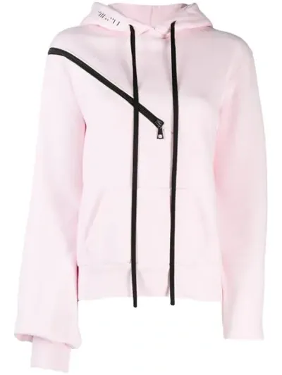 Ben Taverniti Unravel Project Contrasting Zip Jumper In Pink