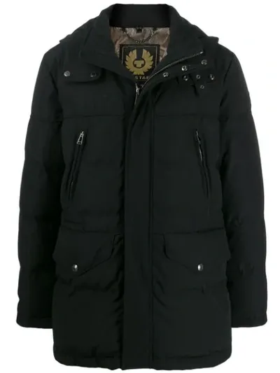 Belstaff Kurzer Daunenmantel In Black