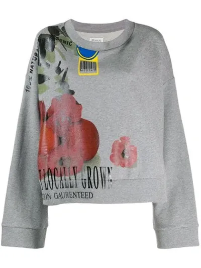 Maison Margiela Packaging Print Sweatshirt In Grey