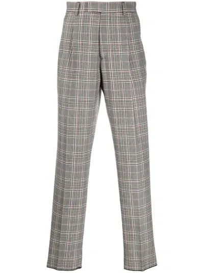 Alexander Mcqueen Glen Plaid Trousers In Black