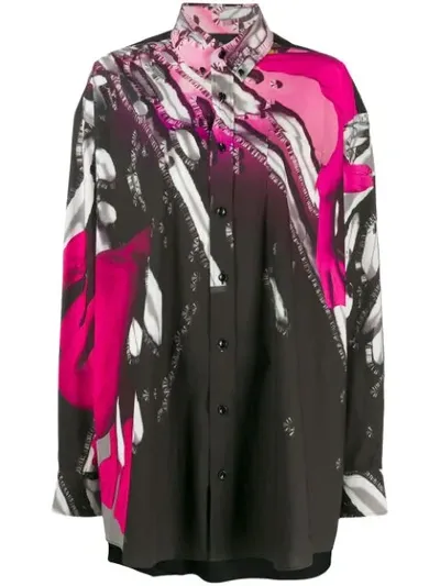 Maison Margiela Oversized Graphic Print Shirt In Col. 001s