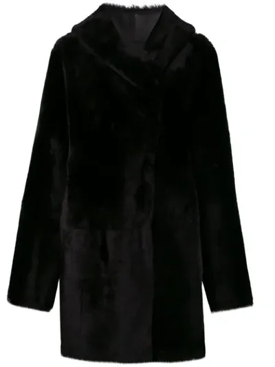 Sylvie Schimmel Oversized-mantel Mit Kapuze In Black