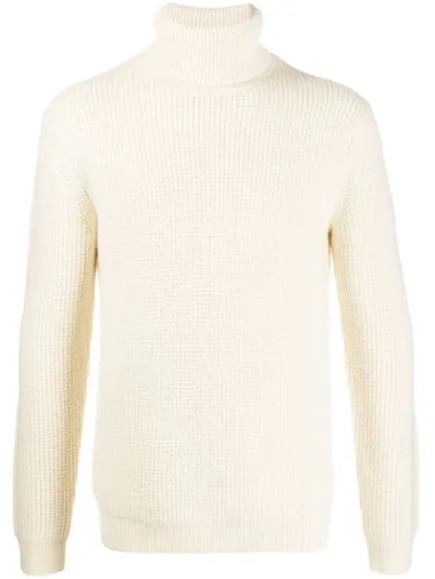 Theory Roll-neck Jumper In Neutrals