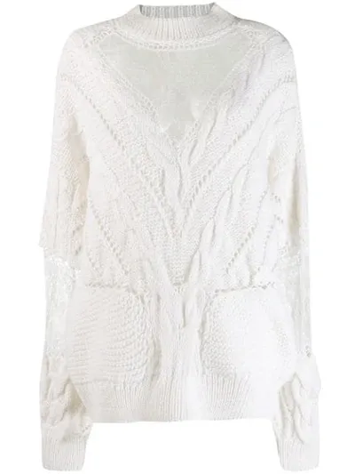 Almaz Lace Chest Panel Jumper In White