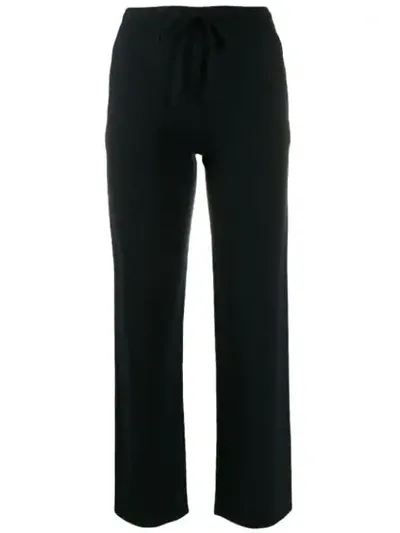 Gentry Portofino Cashmere Straight-leg Trousers In Blue