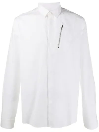 Les Hommes Long Sleeve Shirt In White