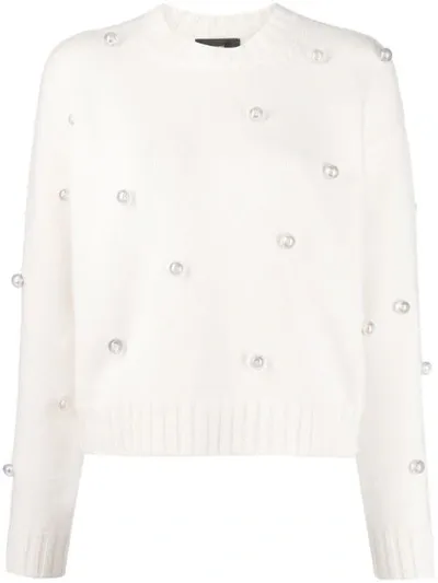 Alanui Embellished Wool & Cashmere Knit Sweater In Neutrals