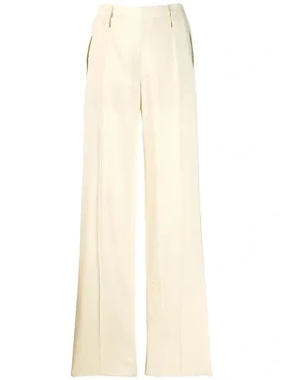 Lemaire Elasticated Waist Wide-leg Trousers In Neutrals