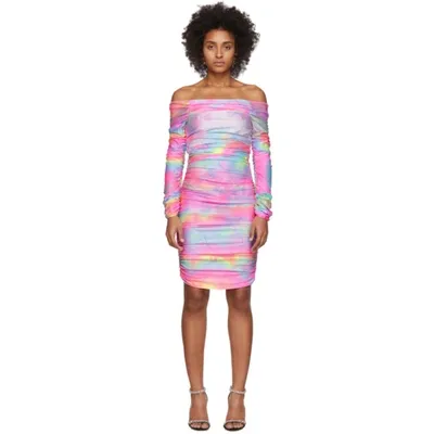 Sies Marjan Jolene Glitter Tie-dye Mini Dress In Y/pmu Multi