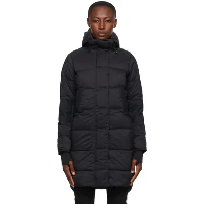 Canada Goose Alliston Padded Drawstring-hood Shell-down Coat In Black