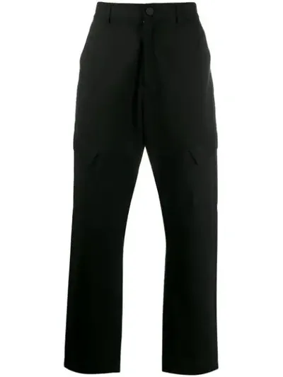 Raeburn Drill Straight-leg Trousers In Black