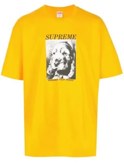 Supreme Remember Print T-shirt In Orange