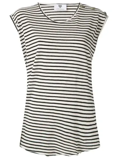 Andrea Bogosian Striped Tank In Black