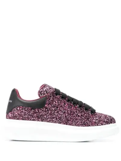 Alexander Mcqueen Sequinned Runway Sneakers In Pink