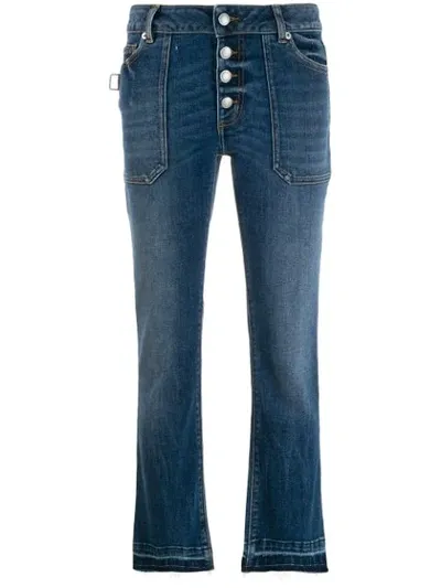 Zadig & Voltaire Londa Brut Kick-flare Mid-rise Jeans In Blue