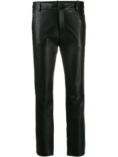 Nili Lotan Cropped Skinny-fit Trousers In Black