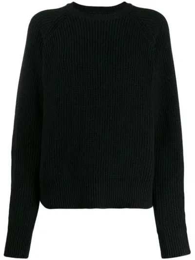 Mara Hoffman Avery Ribbed Crew Neck Jumper In Black