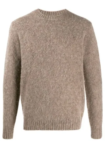 Aspesi Crew Neck Jumper In Neutrals