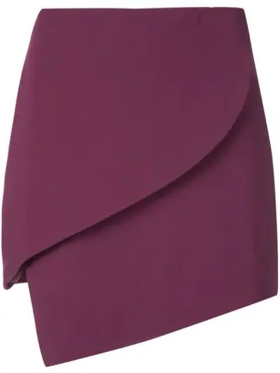 Alice And Olivia Alice + Olivia Dasia Asymmetric Mini Skirt In Purple