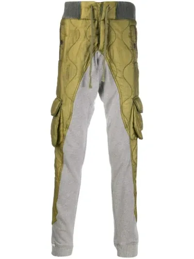 Greg Lauren Tapered-hose Mit Kontrasteinsatz In Green