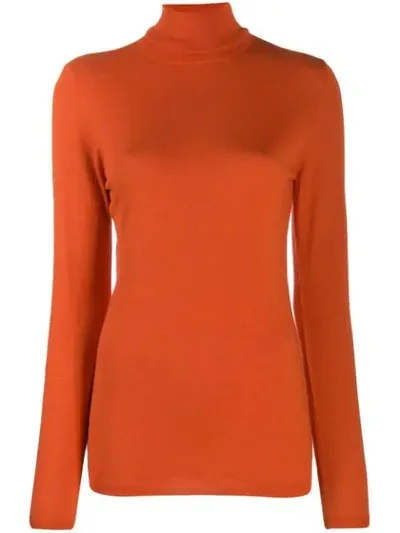 Snobby Sheep Greta Turtleneck Jumper In Orange