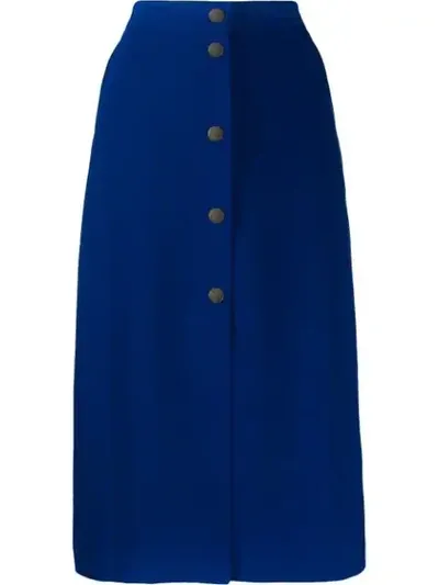 Paul Smith Buttoned Down Skirt In Blue