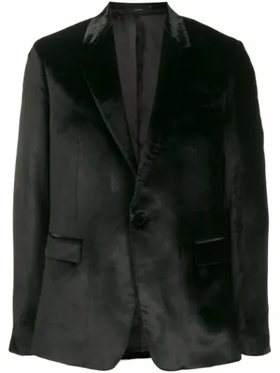 Paul Smith Velvet Blazer In Black