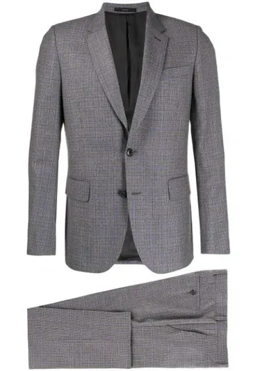 Paul Smith Check Pattern Suit In Grey