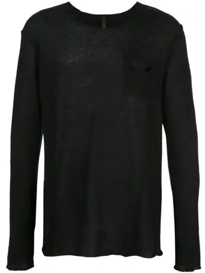 Poème Bohèmien Cashmere Blend Distressed Jumper In Black