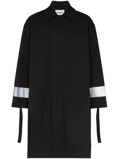 Ambush Reflective Panel Trench Coat In Black