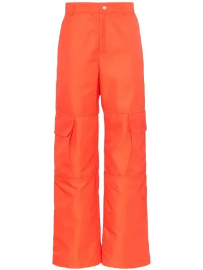 Paria Farzaneh Straight-leg Cargo Trousers In Orange